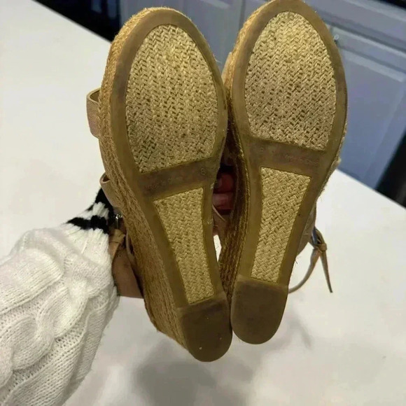 Lauren Ralph Lauren Katerina Espadrille Wedge Sandals Ivory Size 8 - Picture 10 of 10